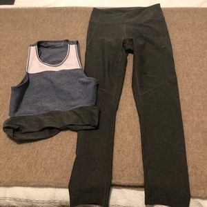 Outdoor Voices Warmup Legging + Slashback Crop